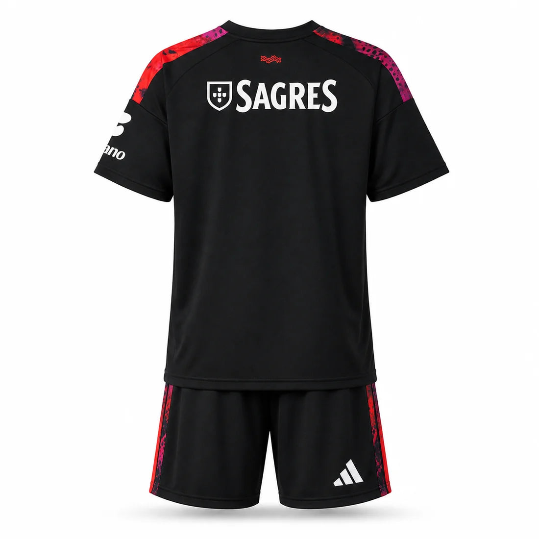 Conjunto infantil águia alternativa terceira camisola preta e vermelha 2026/27 - LANÇAMENTO [pré venda: 11 a 22 dias úteis]
