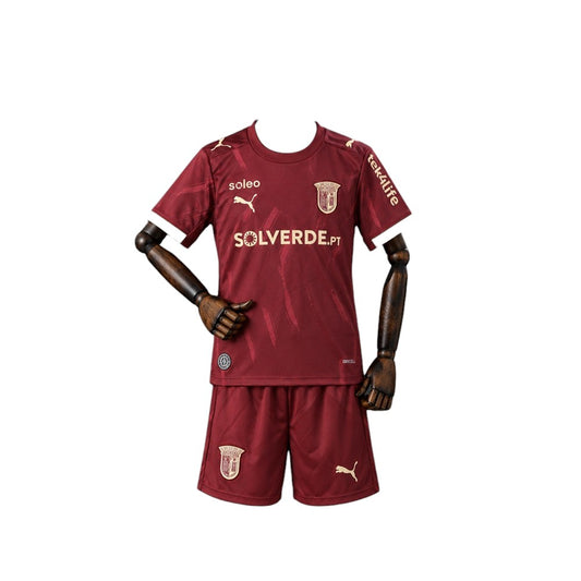 Conjunto Infantil SC Braga Alternativa 26/27 Bordô