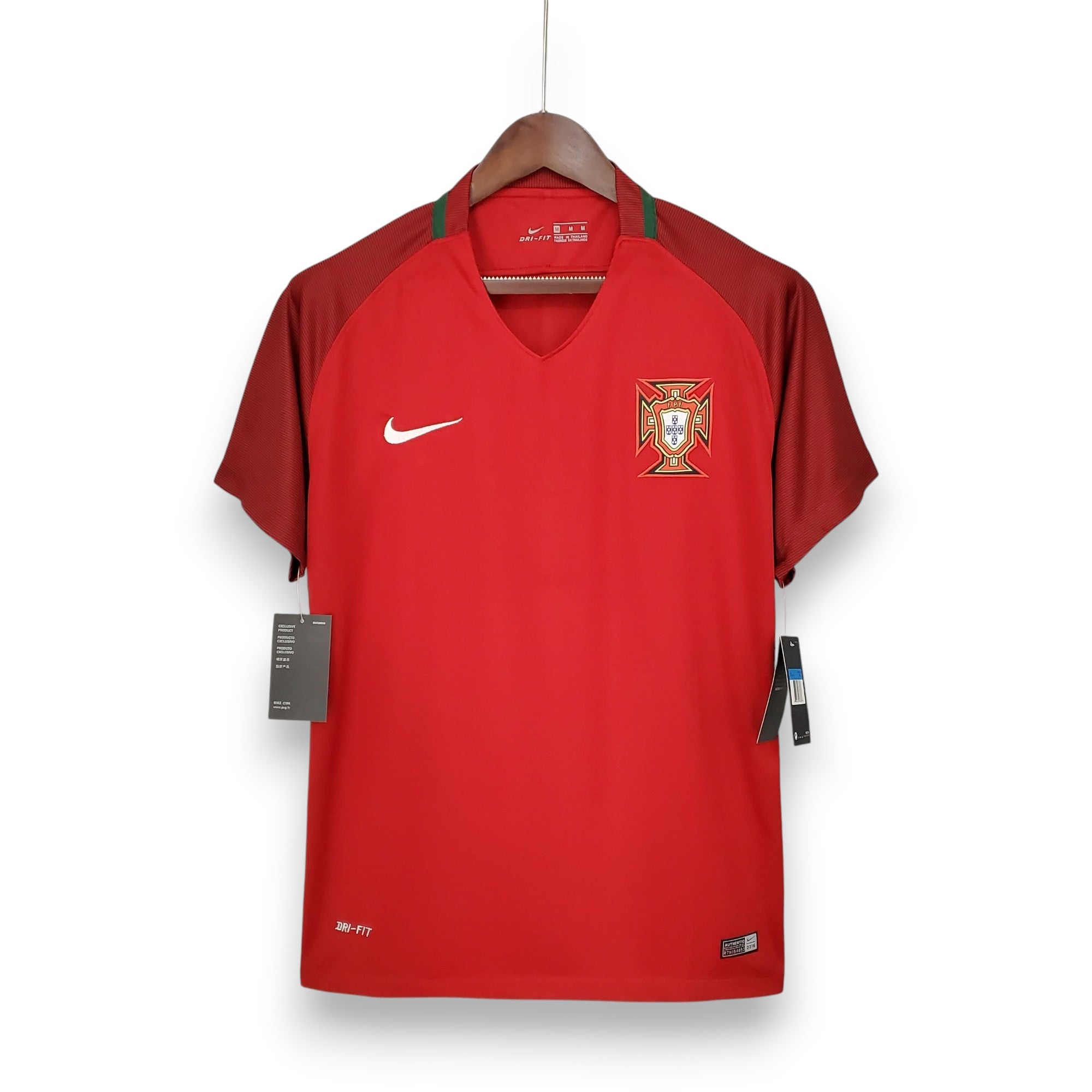 Camisola Portugal Retrô - Versão Final Euro 2016