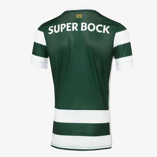Camisola S C P principal 120 anos verde e branca 2026/27