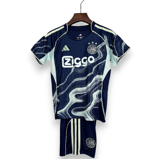 Conjunto Infantil Ajax Away Azul 25/26