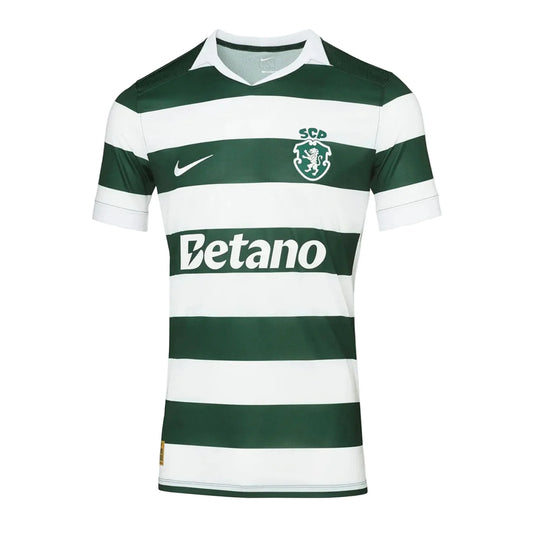 Camisola S C P principal 120 anos verde e branca 2026/27