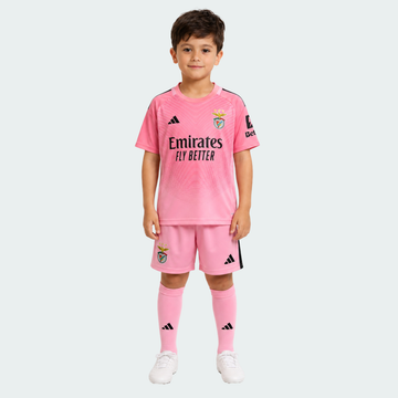 Conjunto infantil Benfica Guarda Redes Rosa - 2025/26