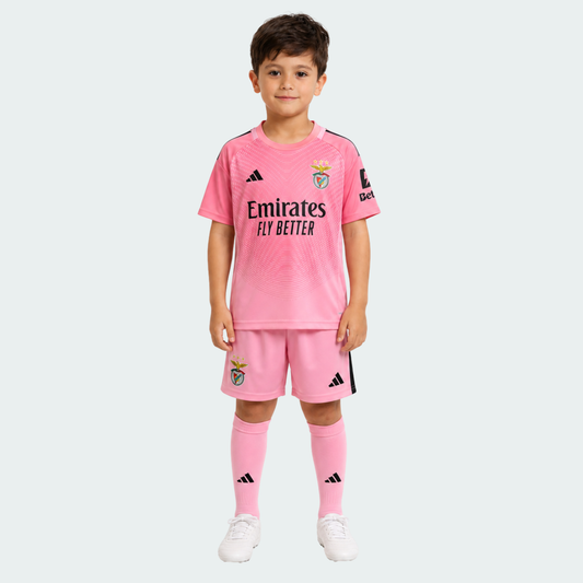 Conjunto infantil Benfica Guarda Redes Rosa - 2025/26