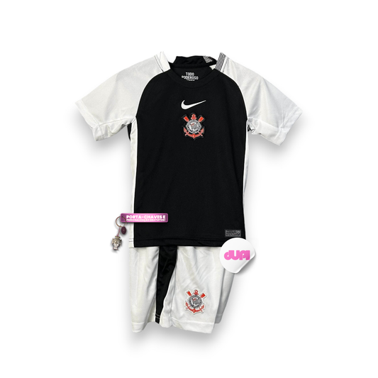 Conjunto Infantil Corinthians Principal Preto 25/26