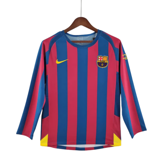 Camisa Manga Longa Barcelona 05/06 Grená