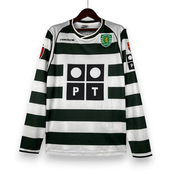 Camisola Retro Manga Comprida Sporting 01/03