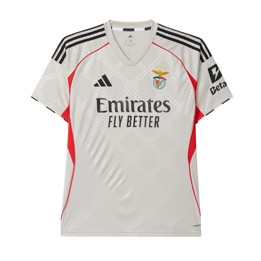Camisola Alternativa Bege SL Benfica 2025/26
