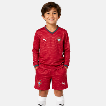Conjunto Infantil Manga Longa Principal Portugal - Copa do Mundo 2026
