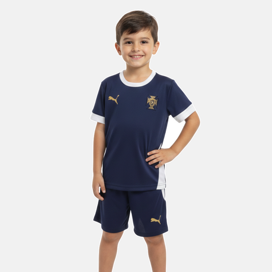 Conjunto Infantil Portugal Azul Treino - 2025/26