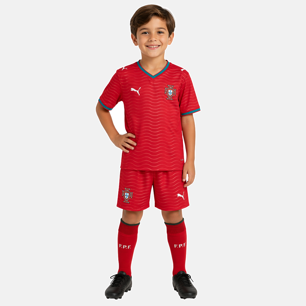 Conjunto Infantil Principal Portugal 2026 - Mundial