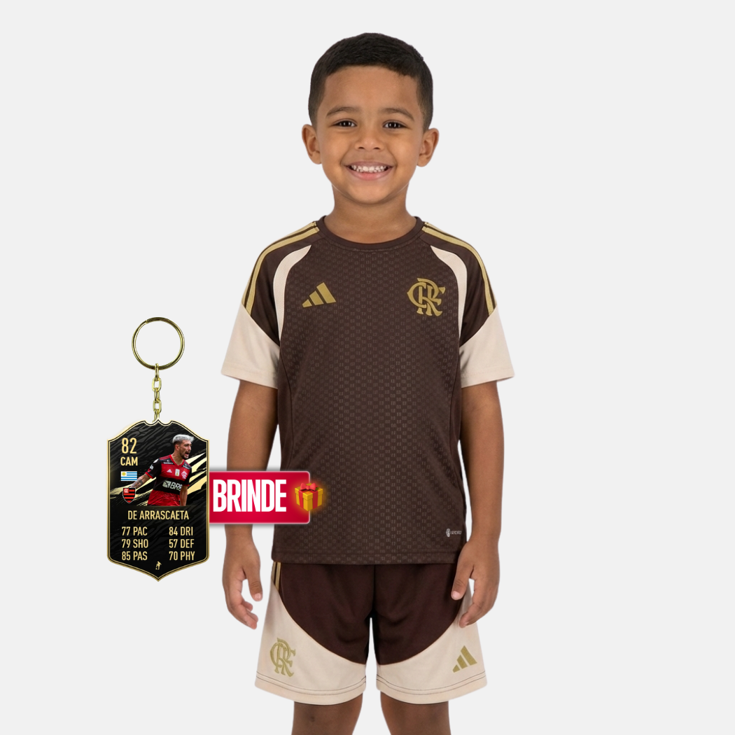 Conjunto Infantil Treino Marrom CR Flamengo 26 🦅❤️