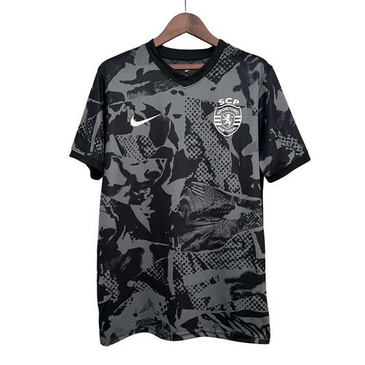 Camisola Sporting Treino Preta 25/26
