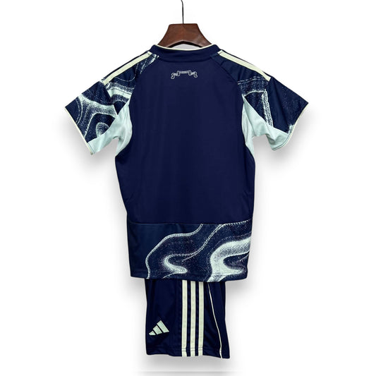 Conjunto Infantil Ajax Away Azul 25/26